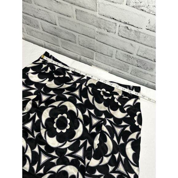 NWT Banana Republic Silk A Line Skirt Black White Size 10 MSRP $79.00 *See Desc* - Picture 9 of 12